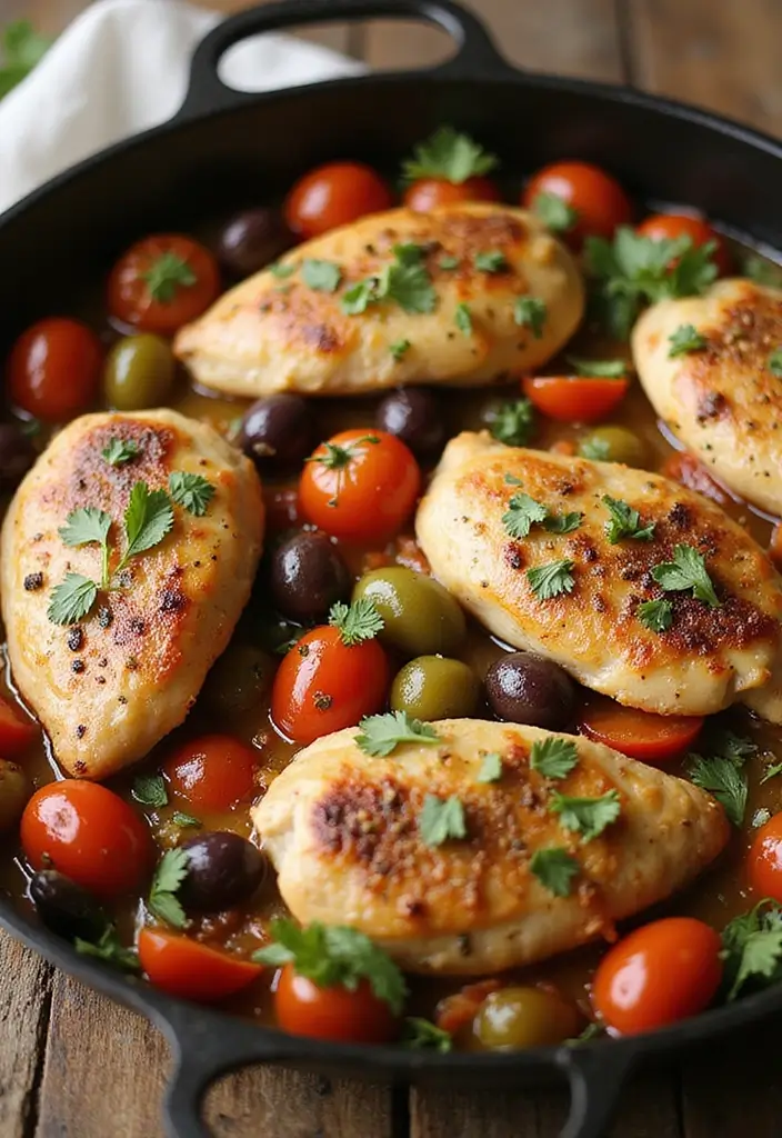 26 Meat Skillet Recipes for Fast Weeknight Meals - 7. Mediterranean Chicken Skillet