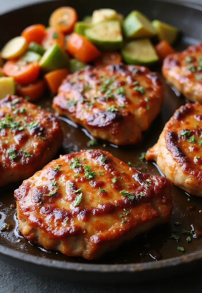 26 Meat Skillet Recipes for Fast Weeknight Meals - 9. One-Pan BBQ Pork Chops