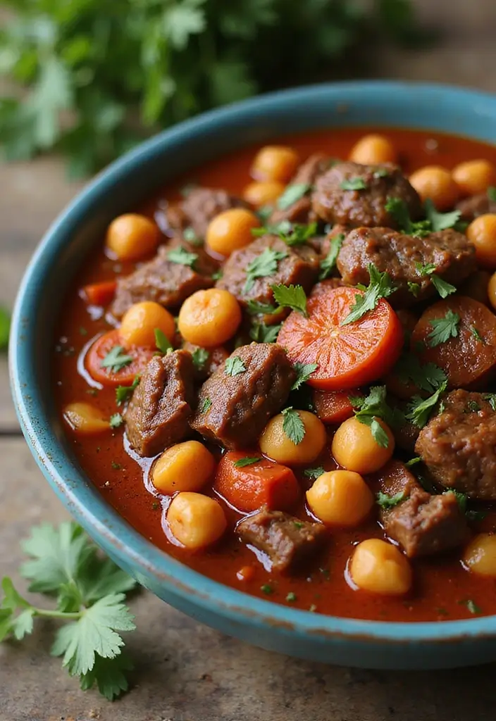 26 Meat Stew Recipes That Taste Like Grandma’s - 10. Moroccan Beef and Chickpea Stew