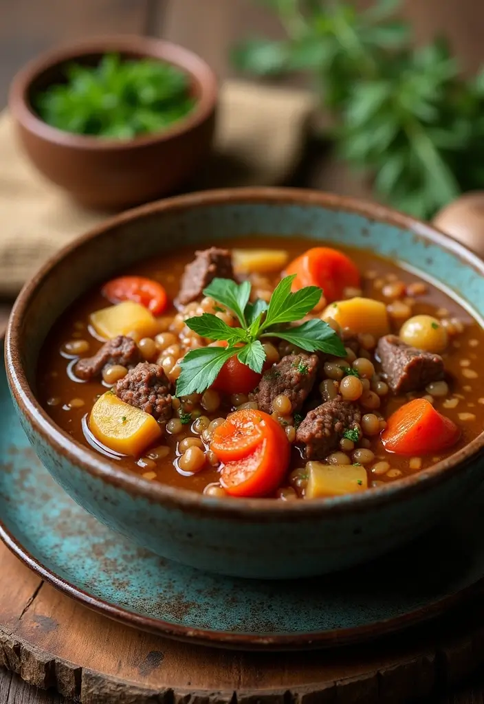 26 Meat Stew Recipes That Taste Like Grandma’s - 19. Comforting Beef and Barley Stew
