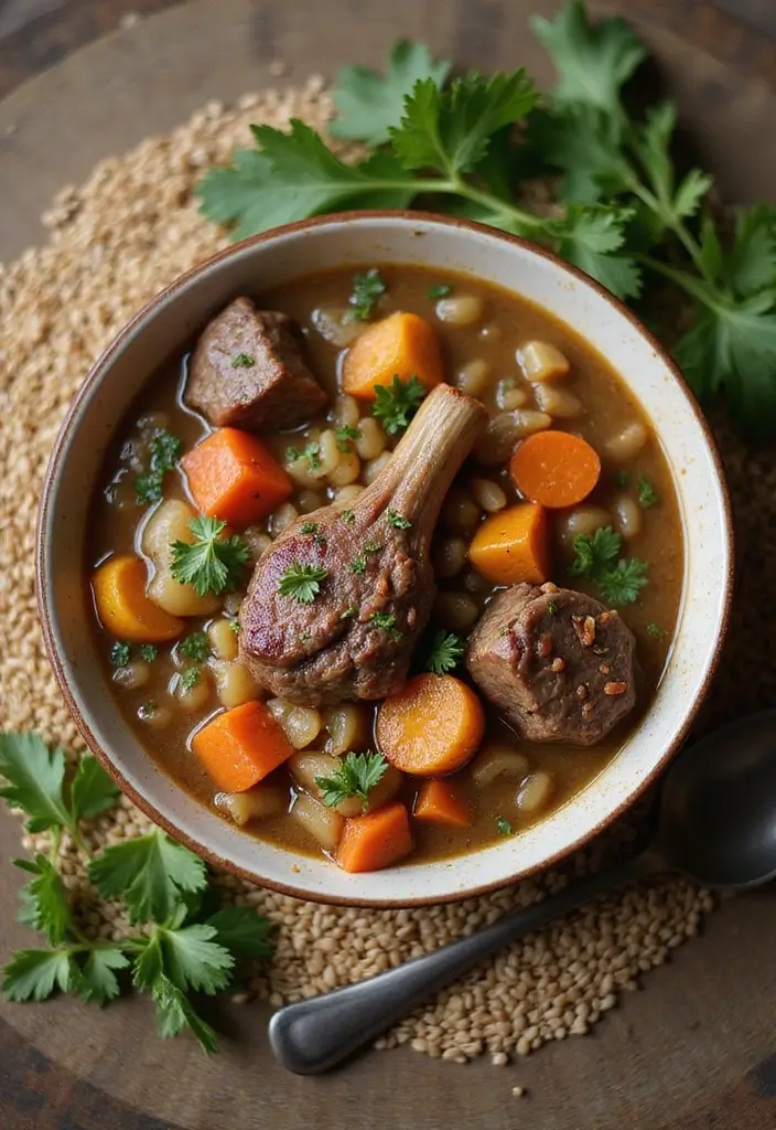26 Meat Stew Recipes That Taste Like Grandma’s - 3. Savory Lamb Stew with Barley