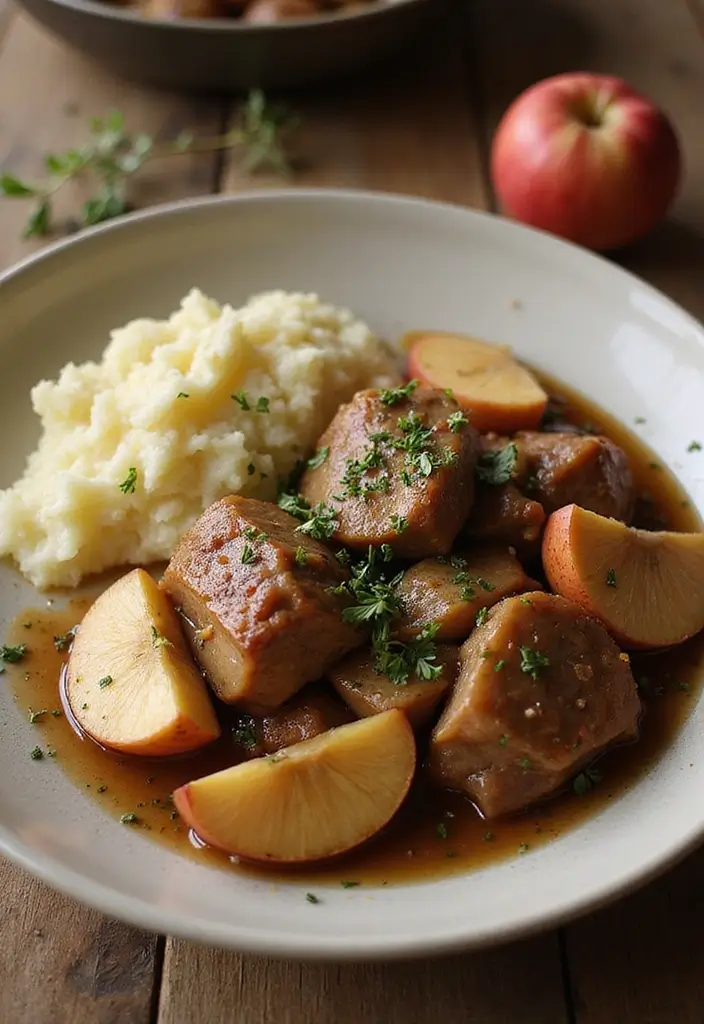 26 One-Pot Meat Recipes That Save Time - 21. One-Pot Pork and Apples