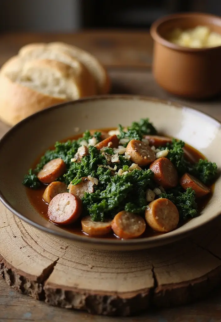 26 One-Pot Meat Recipes That Save Time - 25. One-Pot Sausage and Kale