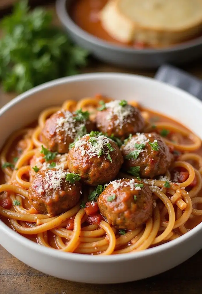 26 One-Pot Meat Recipes That Save Time - 3. One-Pot Spaghetti and Meatballs