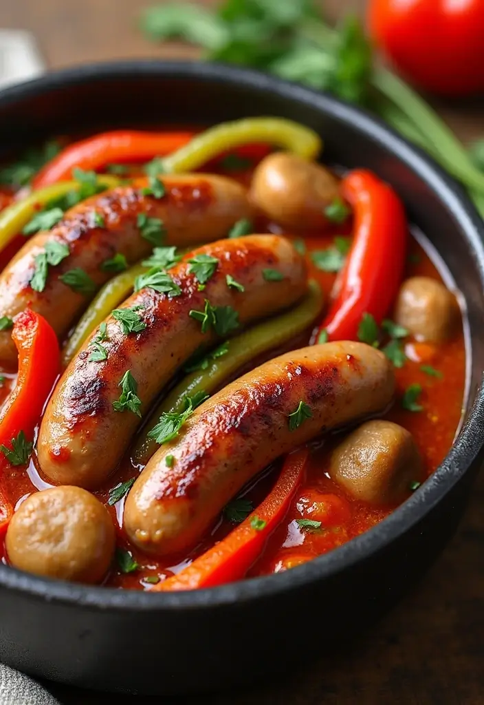 26 One-Pot Meat Recipes That Save Time - 9. One-Pot Italian Sausage and Peppers