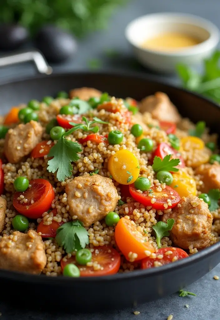 26 Pork Skillet Recipes for Quick Cooking - 18. Pork and Quinoa Skillet