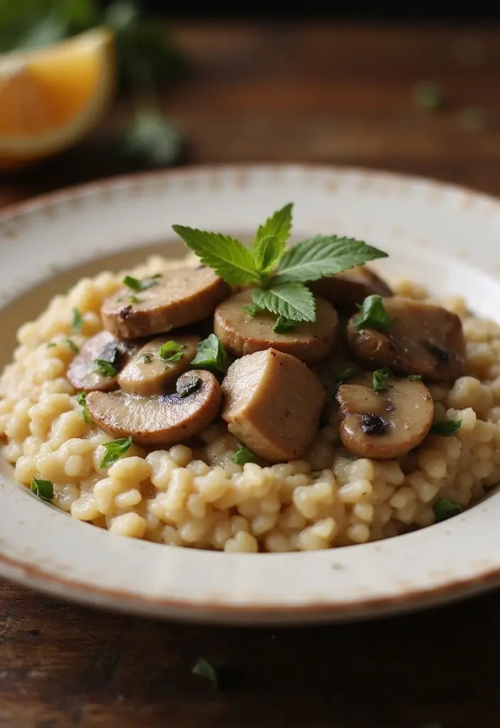 26 Pork Skillet Recipes for Quick Cooking - 6. One-Pan Pork and Mushroom Risotto
