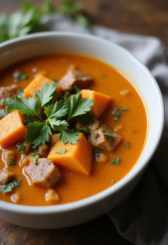 26 Pork Soup Recipes That Comfort the Soul - 19. Pork and Sweet Potato Soup