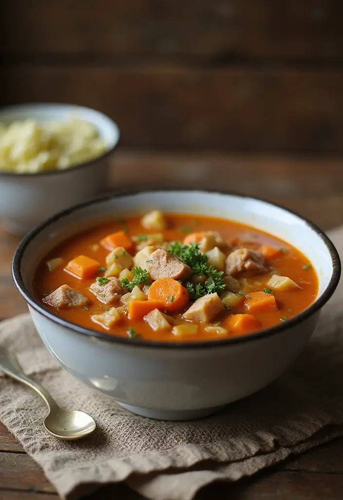 26 Pork Soup Recipes That Comfort the Soul - 21. Pork and Cabbage Soup
