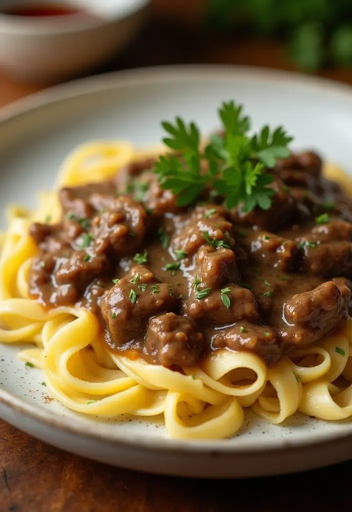 26 Quick Beef Lunch Recipes You’ll Make Again and Again - 14. Beef Stroganoff