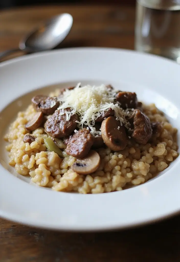 26 Slow Cooker Beef Recipes for Busy Weeknights - 18. Beef and Mushroom Risotto