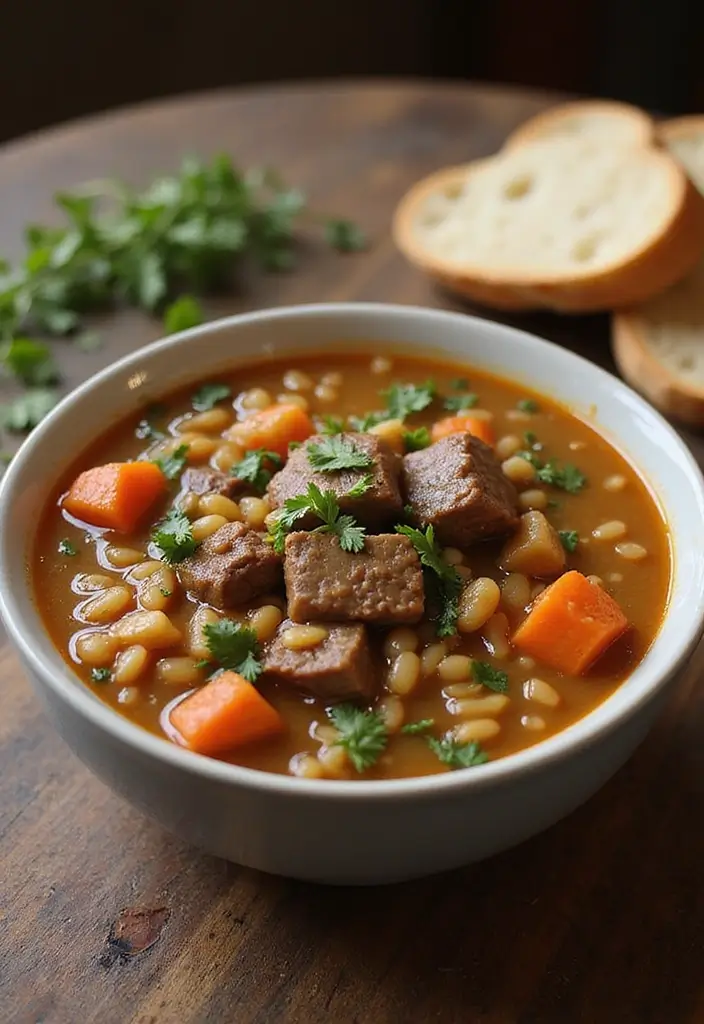 26 Slow Cooker Beef Recipes for Busy Weeknights - 25. Beef and Barley Soup