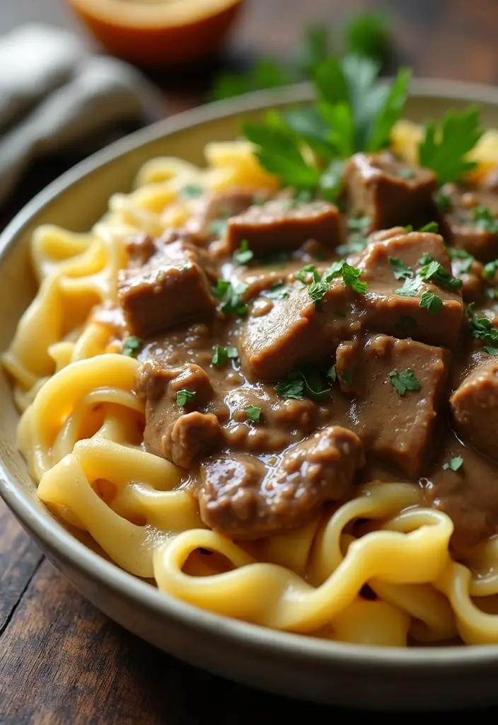 26 Slow Cooker Beef Recipes for Busy Weeknights - 3. Beef Stroganoff