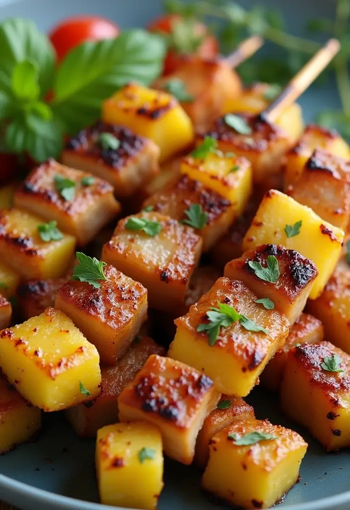 26 Slow Cooker Pork Recipes That Fall Apart Perfectly - 14. Pork and Pineapple Skewers