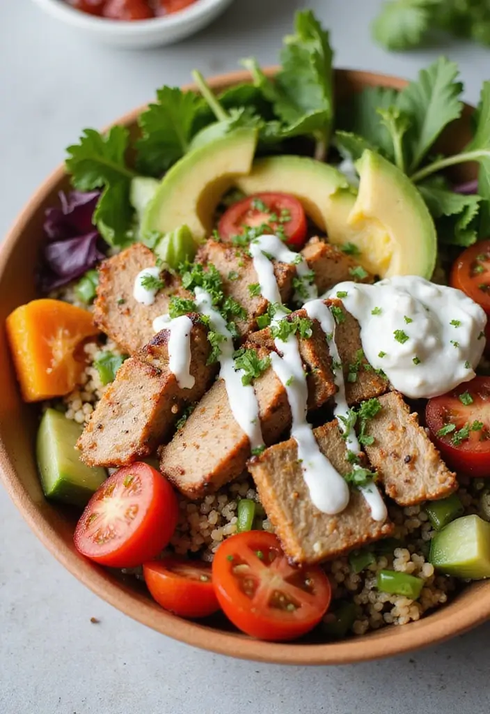 26 Slow Cooker Pork Recipes That Fall Apart Perfectly - 25. Mediterranean Pork Bowl