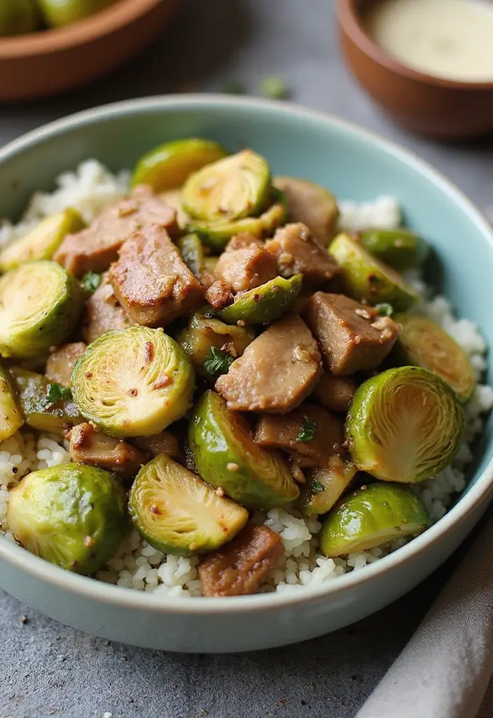 26 Slow Cooker Pork Recipes That Fall Apart Perfectly - 26. Pork and Brussels Sprouts