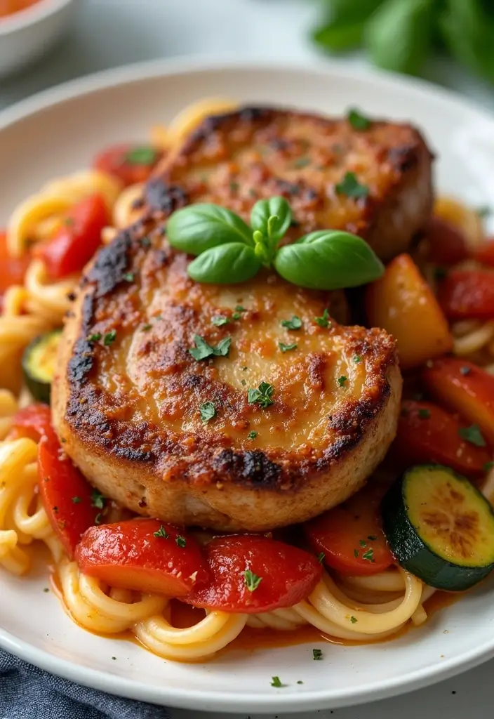 26 Slow Cooker Pork Recipes That Fall Apart Perfectly - 8. Italian Pork Chops with Vegetables