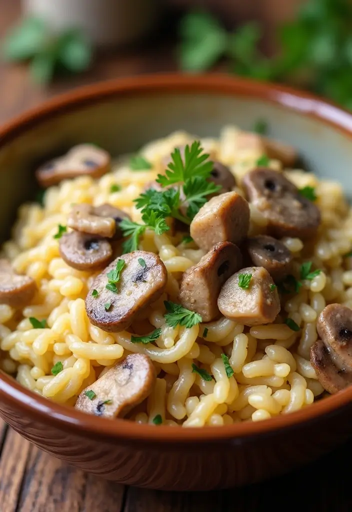 26 Slow Cooker Pork Recipes That Fall Apart Perfectly - 9. Creamy Pork and Mushroom Risotto