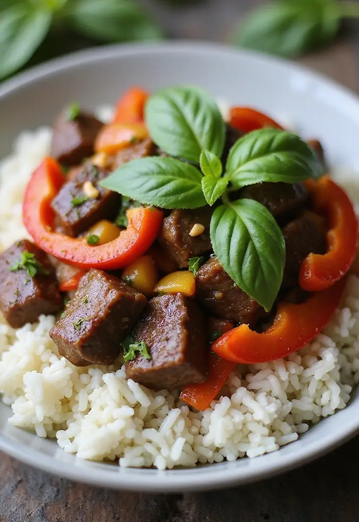 26 Steak Dinner Ideas for Romantic Nights In - 10. Thai Basil Beef Stir-Fry