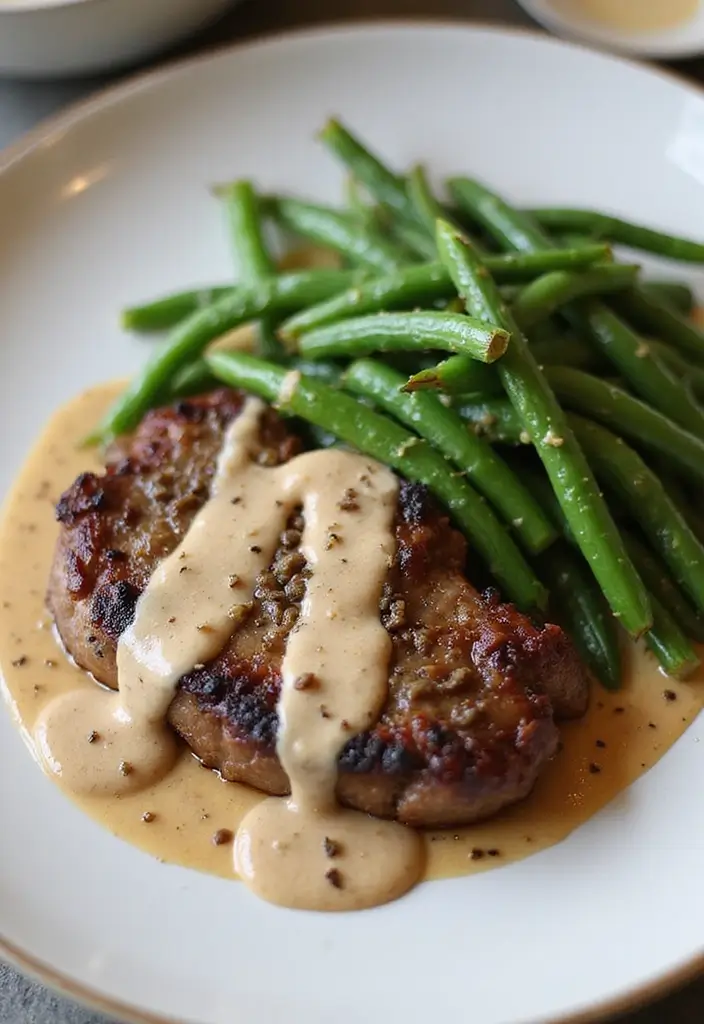 26 Steak Dinner Ideas for Romantic Nights In - 13. Steak au Poivre with Creamy Sauce