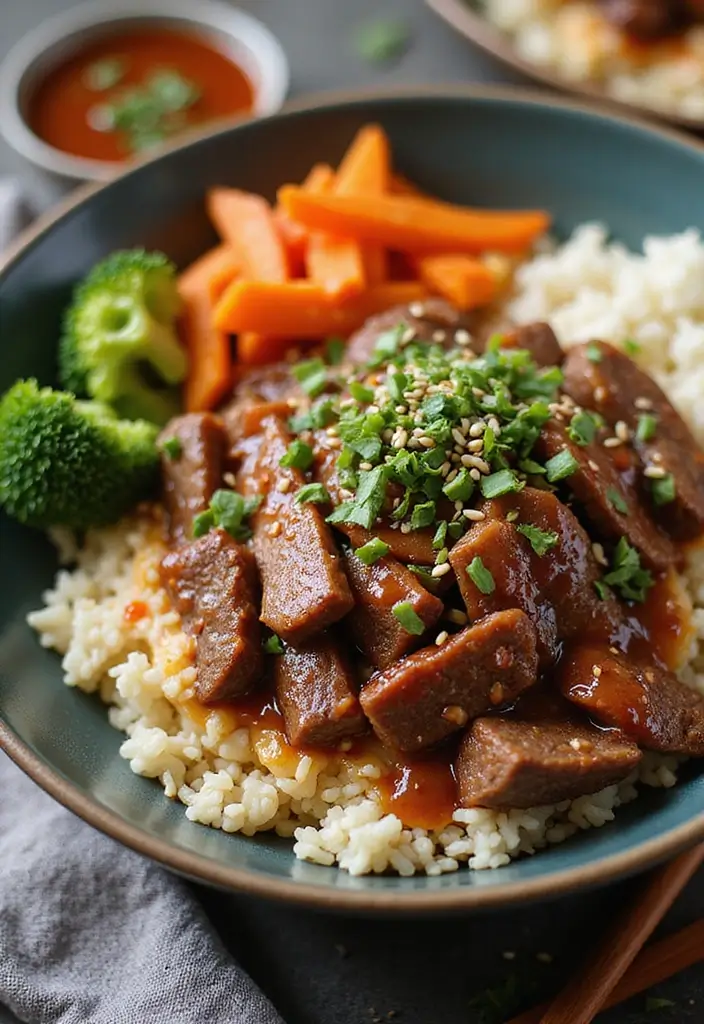 26 Steak Dinner Ideas for Romantic Nights In - 14. Korean BBQ Beef Bowl