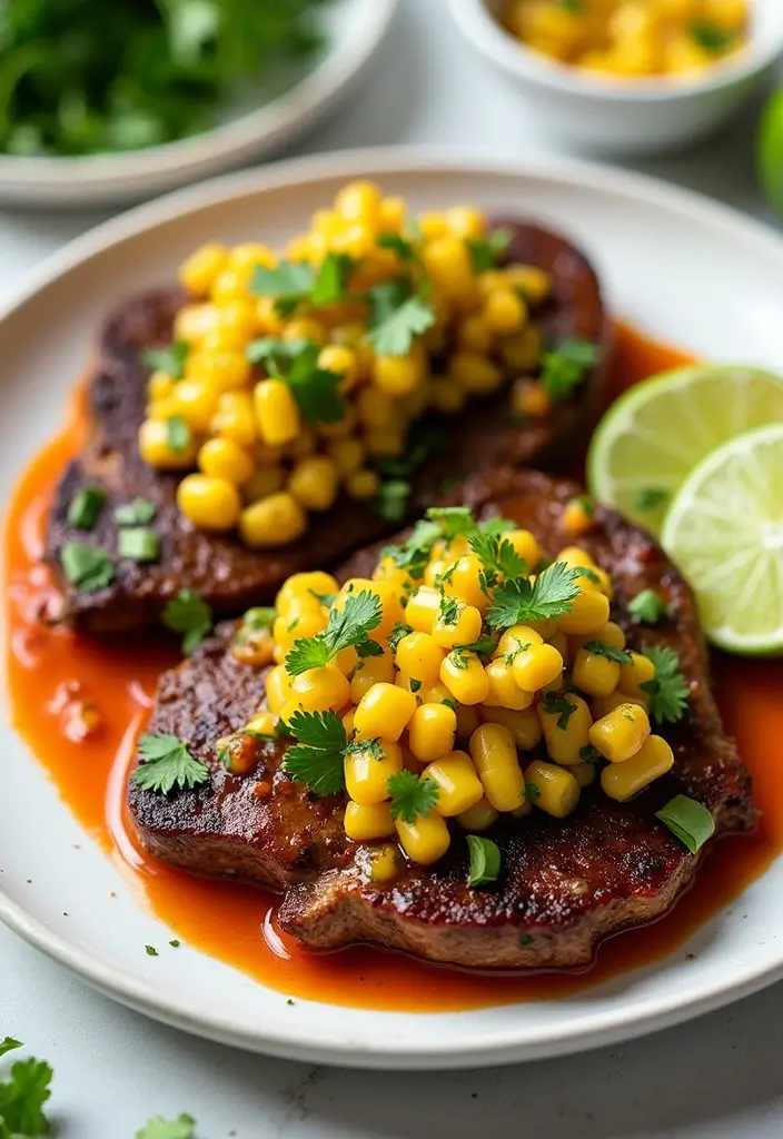 26 Steak Dinner Ideas for Romantic Nights In - 19. Chili Lime Steak with Corn Salsa