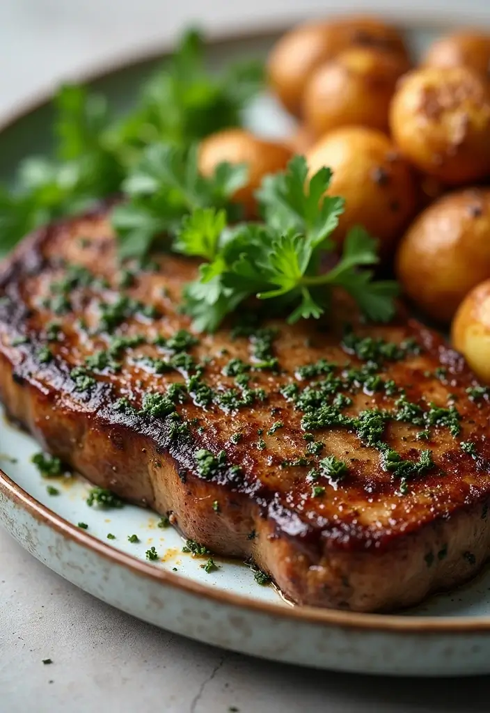 26 Steak Dinner Ideas for Romantic Nights In - 3. Herb-Crusted New York Strip Steak