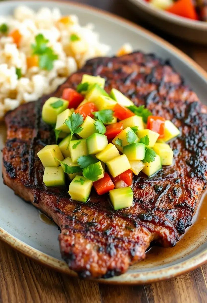 26 Steak Dinner Ideas for Romantic Nights In - 7. Blackened Steak with Avocado Salsa