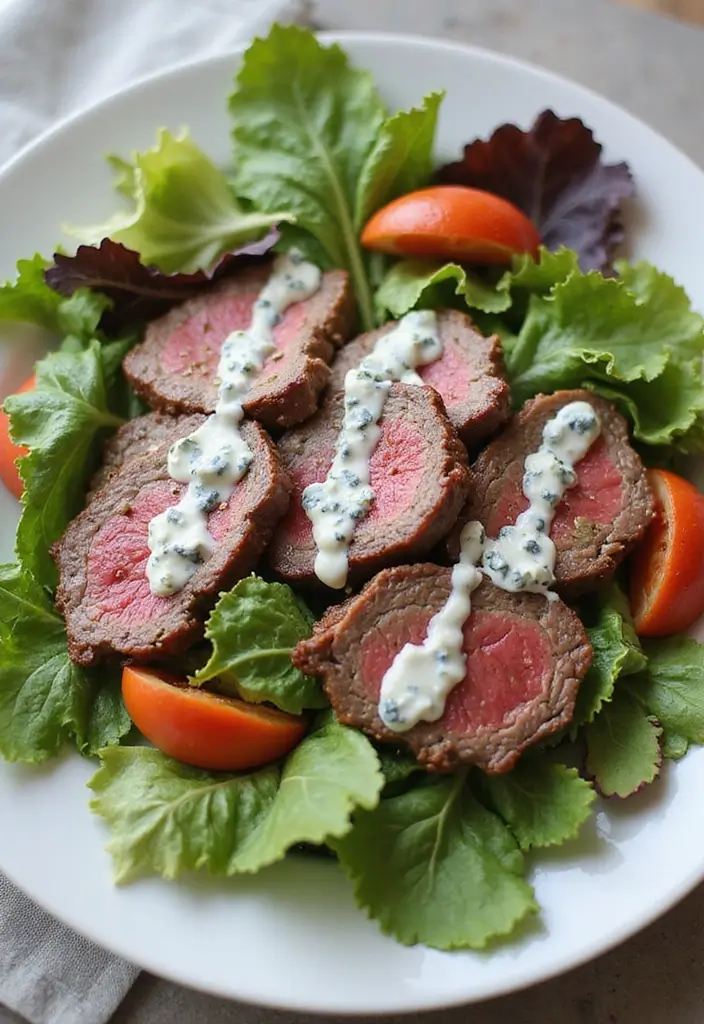 26 Steak Salad Recipes That Feel Like Fine Dining - 1. Classic Steak Salad with Blue Cheese Dressing