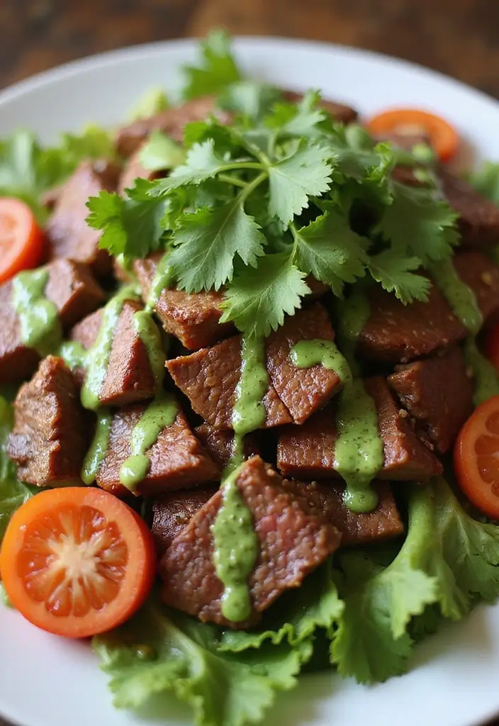 26 Steak Salad Recipes That Feel Like Fine Dining - 17. Steak Salad with Spicy Cilantro Dressing