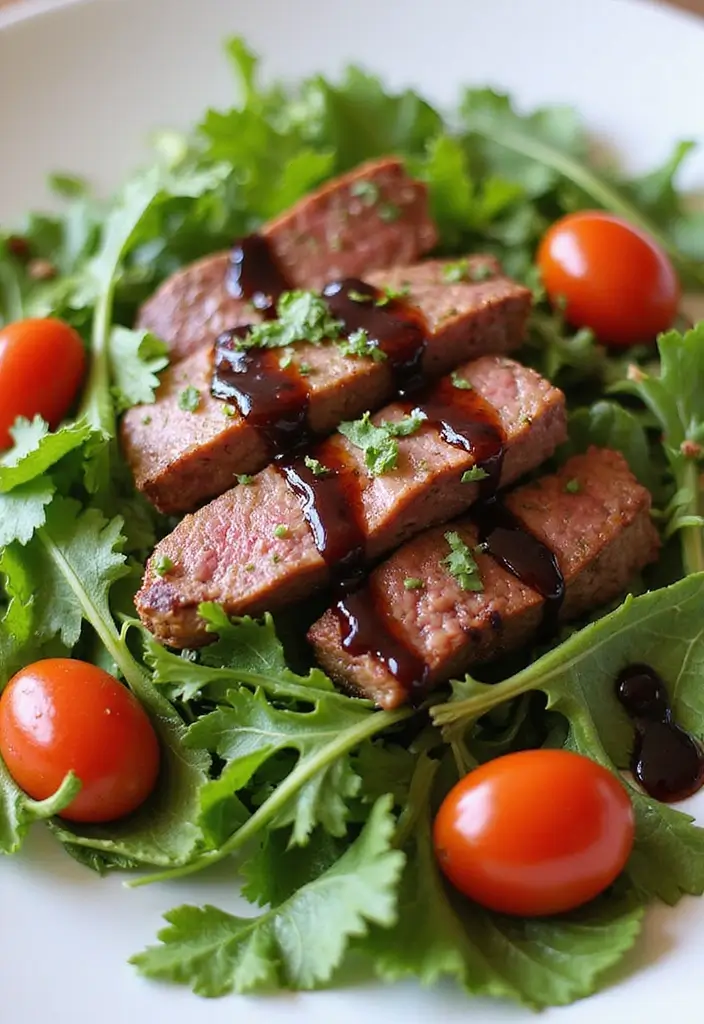 26 Steak Salad Recipes That Feel Like Fine Dining - 2. Grilled Steak and Arugula Salad with Balsamic Glaze