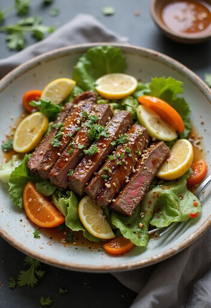 26 Steak Salad Recipes That Feel Like Fine Dining - 3. Asian Steak Salad with Sesame Dressing