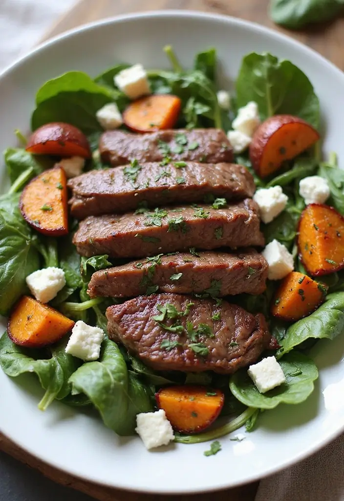 26 Steak Salad Recipes That Feel Like Fine Dining - 9. Hearty Steak Salad with Sweet Potatoes