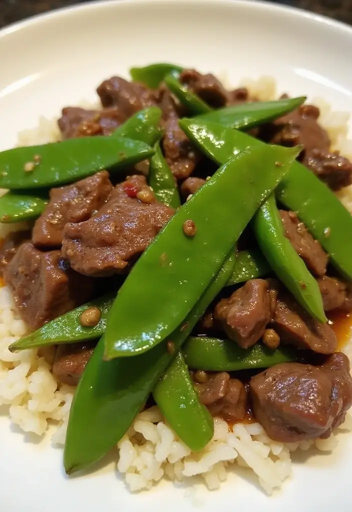 26 Steak Stir-Fry Recipes Packed with Asian Flavors - 19. Beef and Snap Pea Stir-Fry