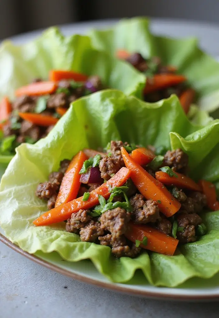 26 Steak Stir-Fry Recipes Packed with Asian Flavors - 21. Beef Lettuce Wrap Stir-Fry