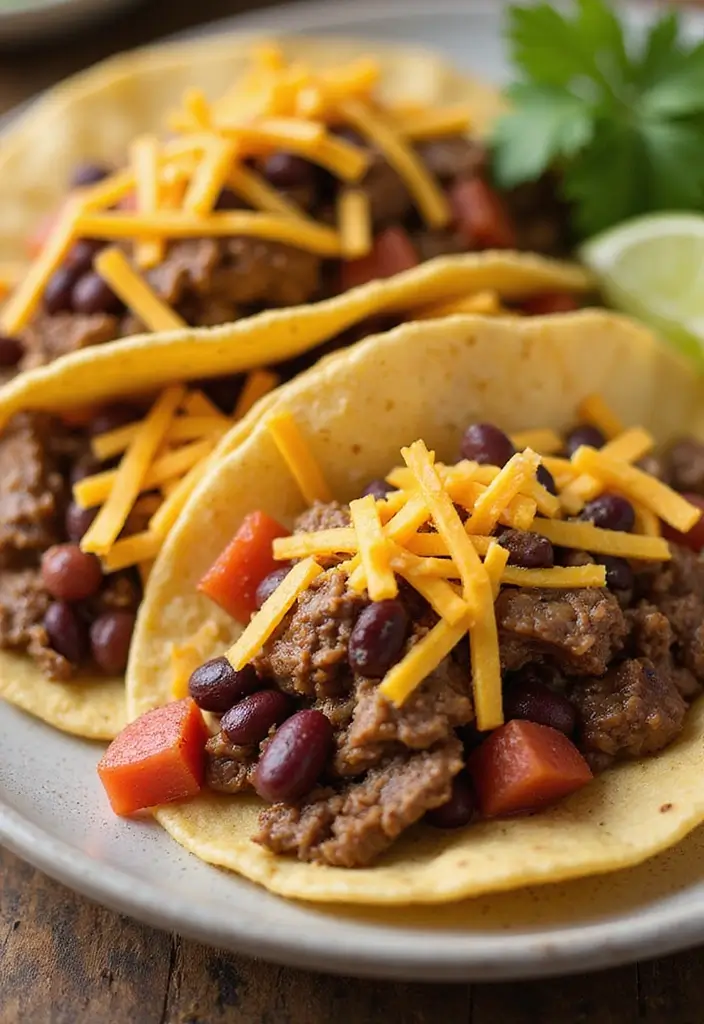 26 Steak Taco Recipes That Bring the Heat - 25. Steak and Bean Tacos