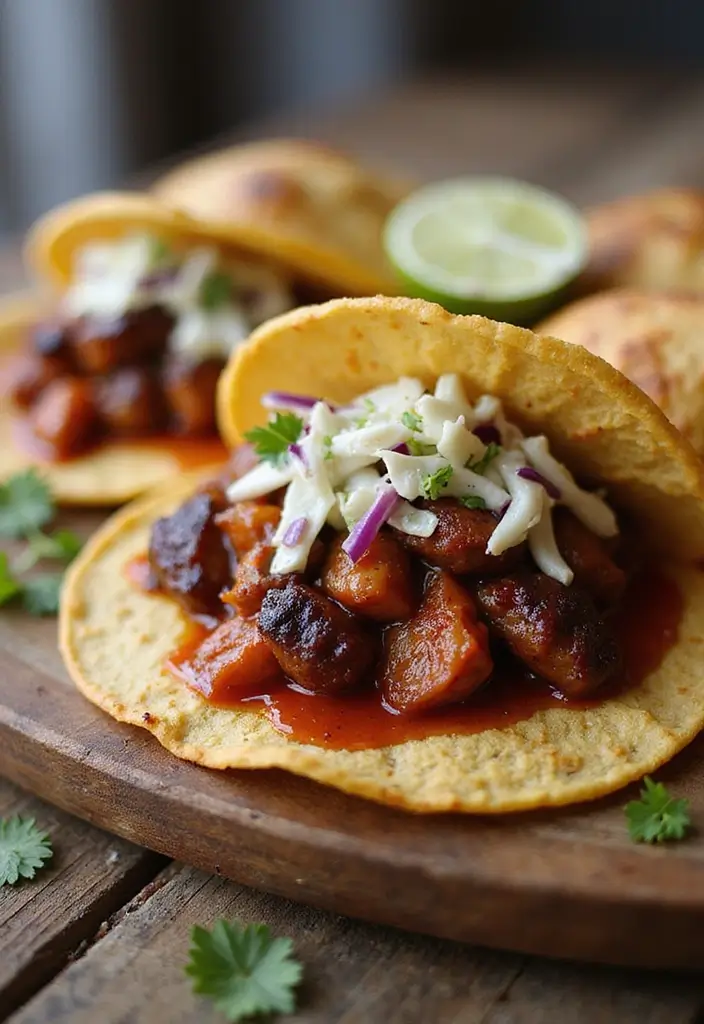 26 Steak Taco Recipes That Bring the Heat - 9. Spicy BBQ Steak Tacos