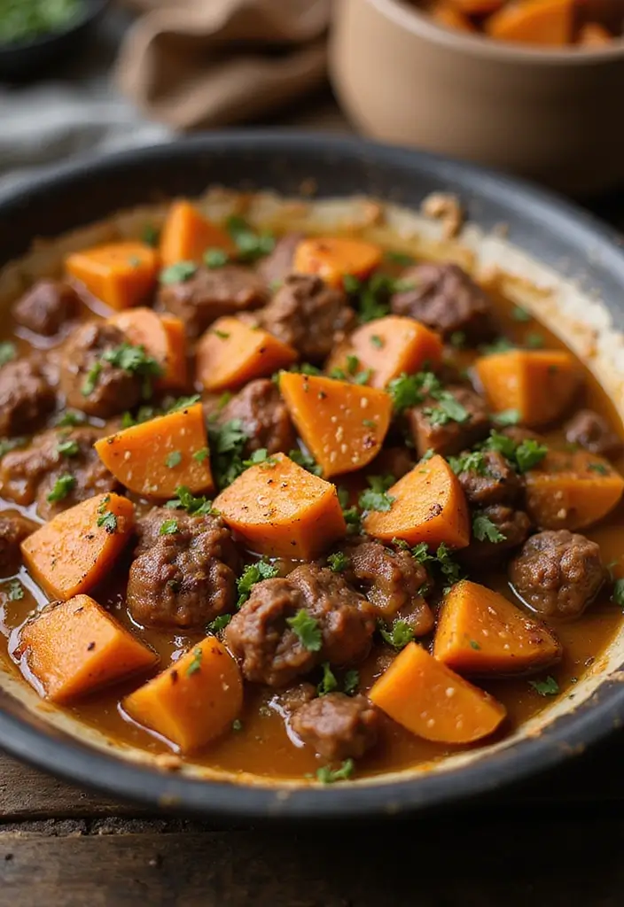 27 Beef Casserole Recipes Perfect for Comfort Food Nights - 17. Beef and Sweet Potato Casserole