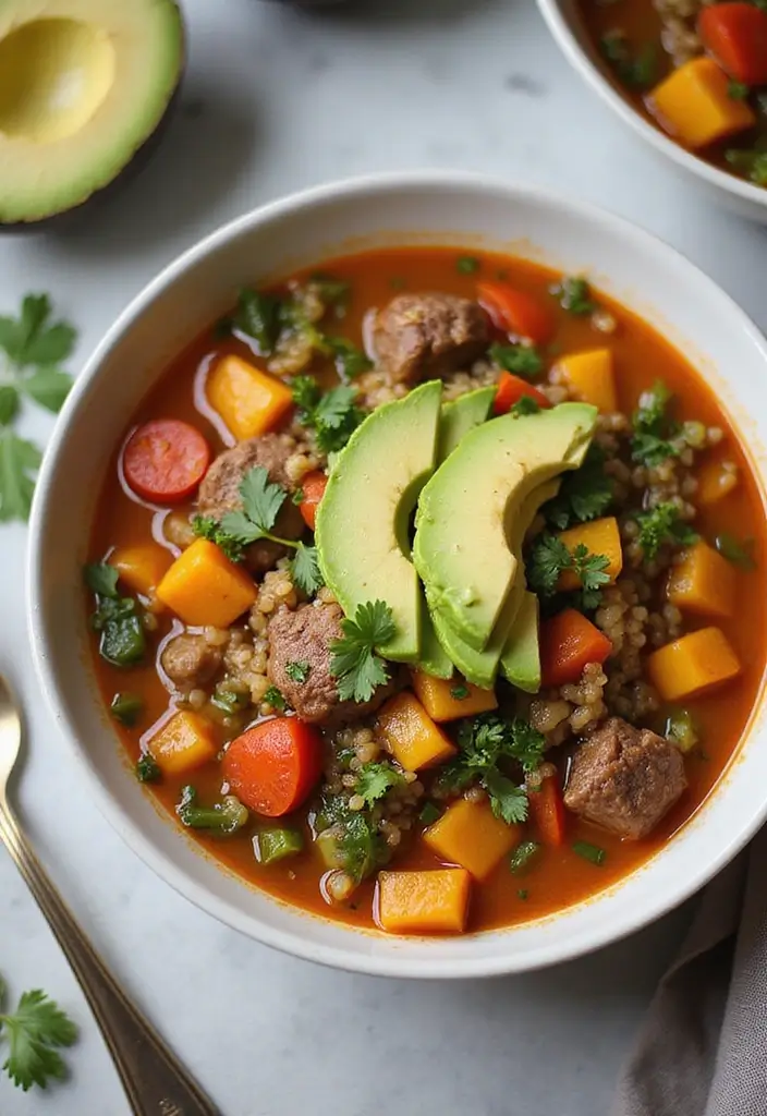 27 Beef Soup Recipes That Warm the Soul - 18. Beef and Quinoa Soup