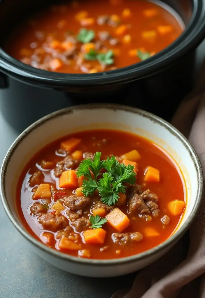 27 Beef Soup Recipes That Warm the Soul - 9. Slow Cooker Beef Soup
