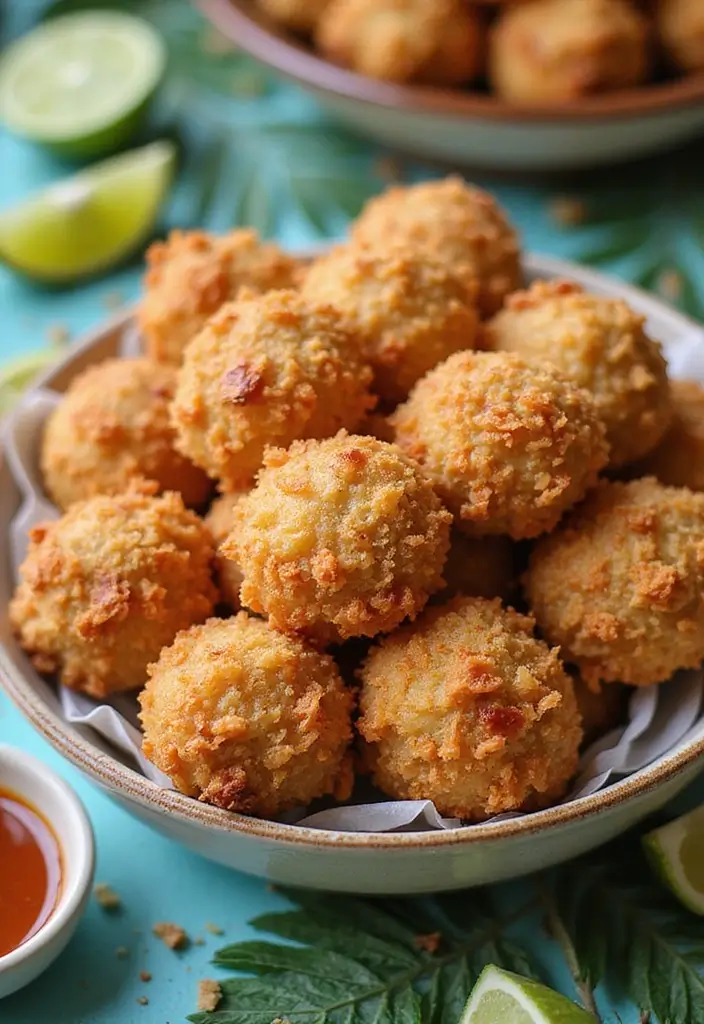 27 Chicken Appetizer Recipes That Disappear Fast - 10. Coconut Chicken Bites