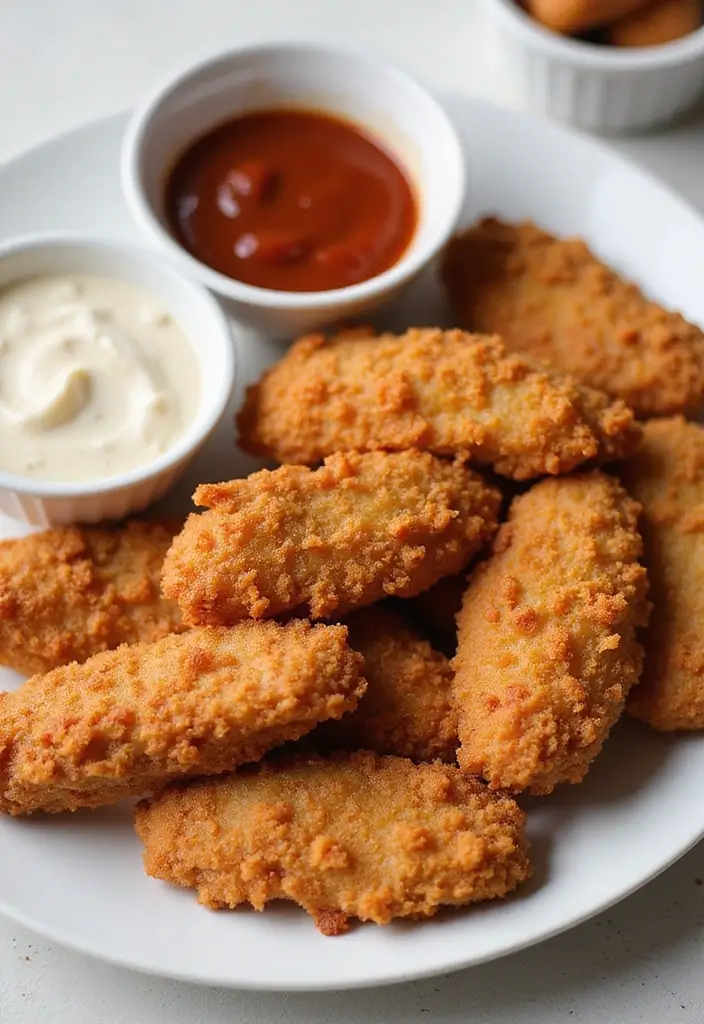 27 Chicken Appetizer Recipes That Disappear Fast - 13. Crispy Chicken Strips