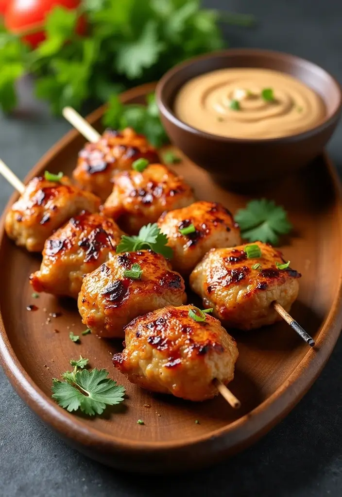 27 Chicken Appetizer Recipes That Disappear Fast - 25. Chicken Satay with Peanut Sauce