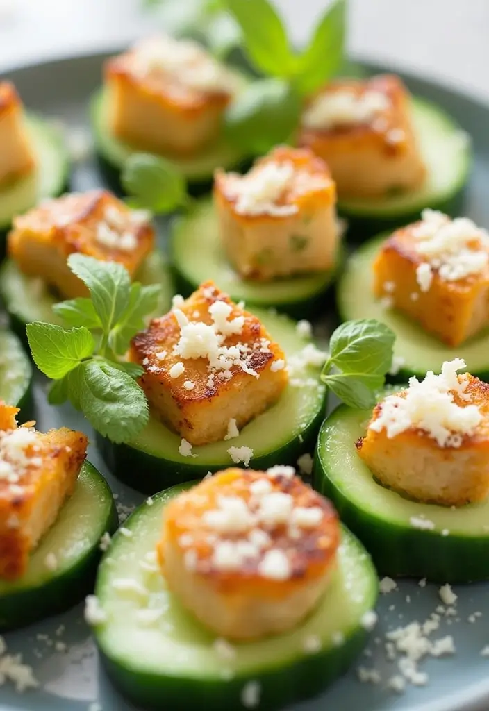 27 Chicken Appetizer Recipes That Disappear Fast - 9. Chicken Caesar Salad Bites