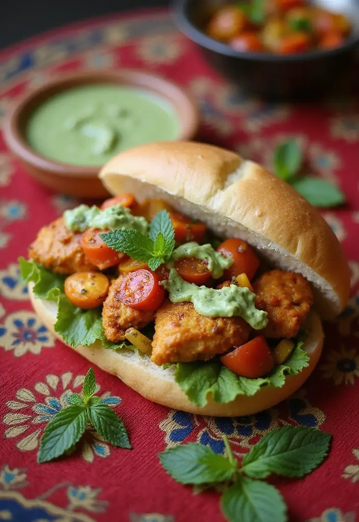 27 Chicken Sandwich Recipes That Beat Takeout - 19. Chicken Tikka Sandwich