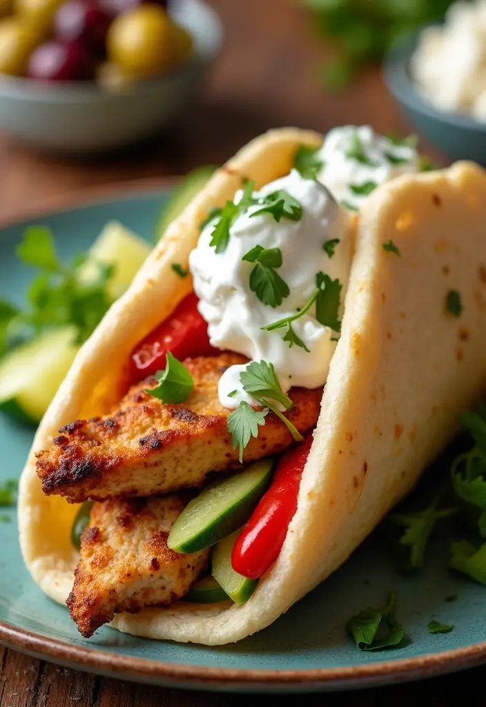 27 Chicken Sandwich Recipes That Beat Takeout - 23. Chicken Gyro Sandwich