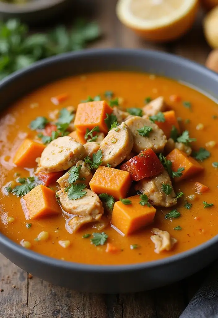 27 Chicken Soup Recipes That Heal and Comfort - 10. Chicken and Sweet Potato Soup