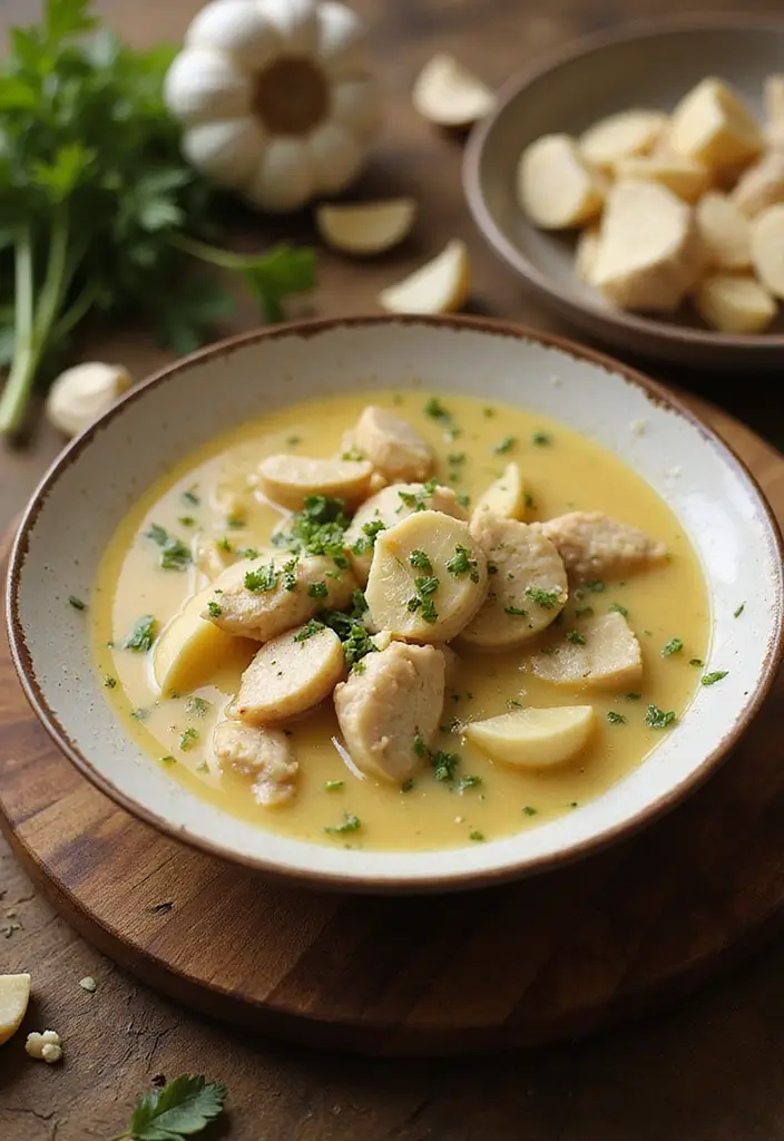 27 Chicken Soup Recipes That Heal and Comfort - 11. Garlic Butter Chicken Soup