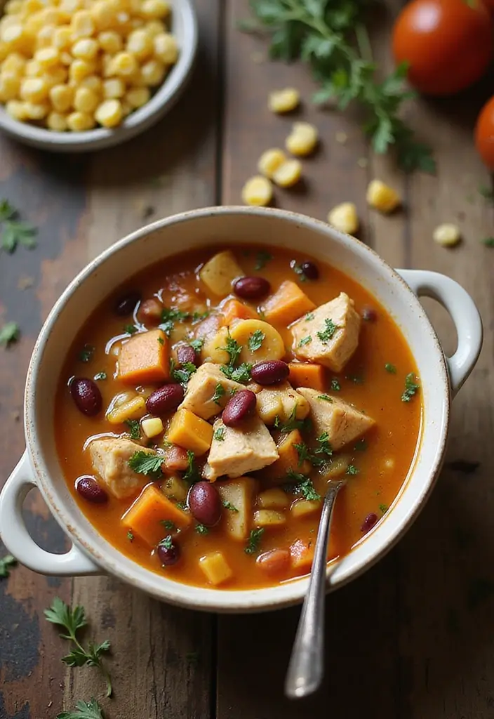 27 Chicken Soup Recipes That Heal and Comfort - 15. Hearty Chicken and Bean Soup