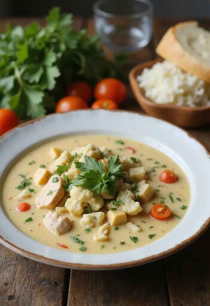 27 Chicken Soup Recipes That Heal and Comfort - 21. Chicken and Cauliflower Soup